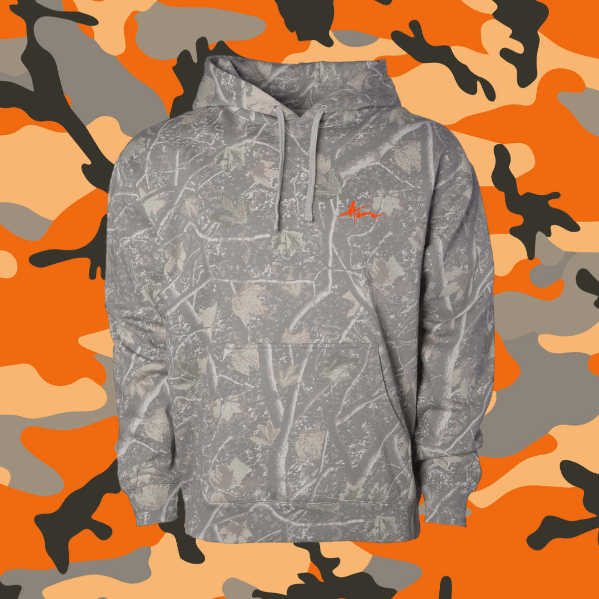 Orange Camo Hoodie